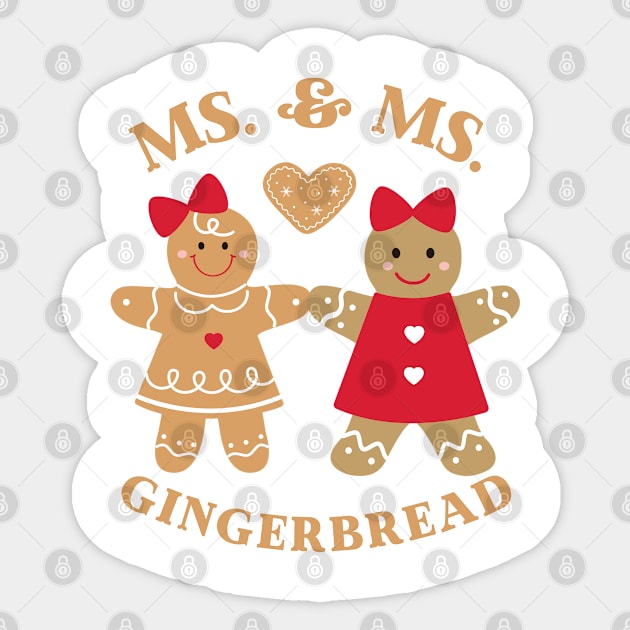 Ms & Ms Gingerbread Couple Sticker by stressless